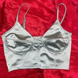 Satin Bustier Shirt
